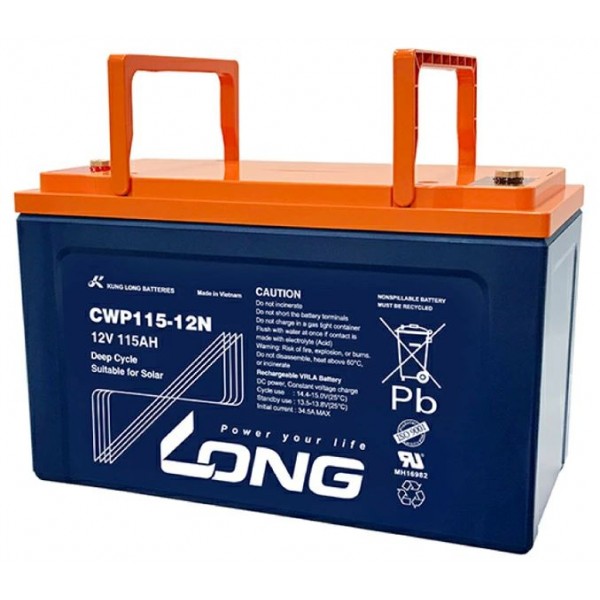 Тягов Lead Carbon (Оловно-Карбонов) акумулатор 12V 115Ah LONG