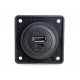 USB A/C заряден контакт QC+PD – двоен, 12V, черен мат – Berker