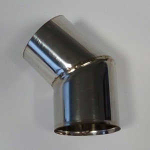 Коляно 45 градуса за димоотвод ф60 Inox