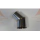 Коляно 45 градуса за димоотвод ф60 Inox