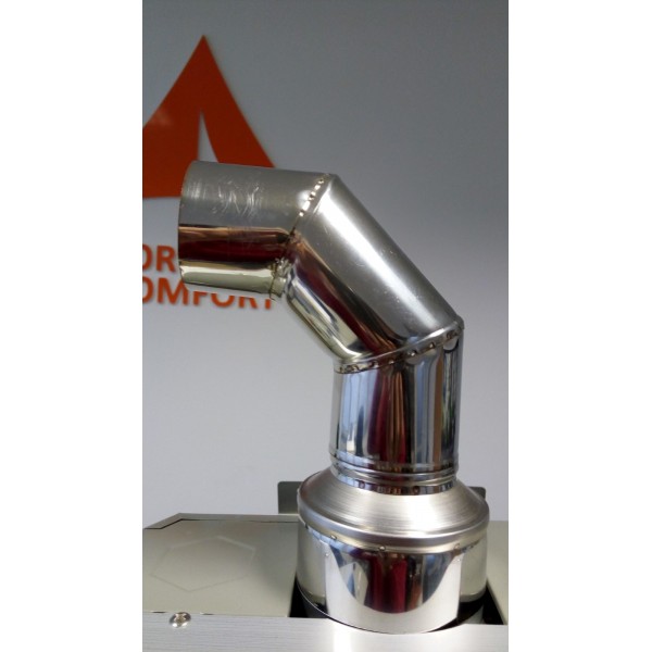 Коляно 90 градуса за димоотвод ф60 Inox