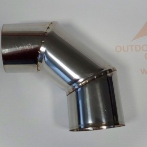 Коляно 90 градуса за димоотвод ф60 Inox