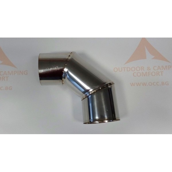 Коляно 90 градуса за димоотвод ф60 Inox