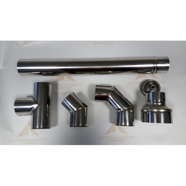 Коляно 90 градуса за димоотвод ф60 Inox
