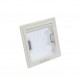 Roof hood with mosquito net 280 x 280 mm - frosted glass - interior frame Beige