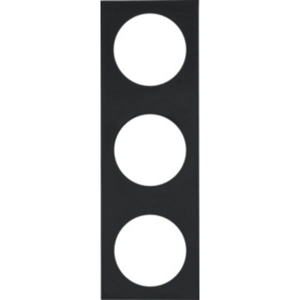 Berker INTEGRO Pure 3-fold frame black matt