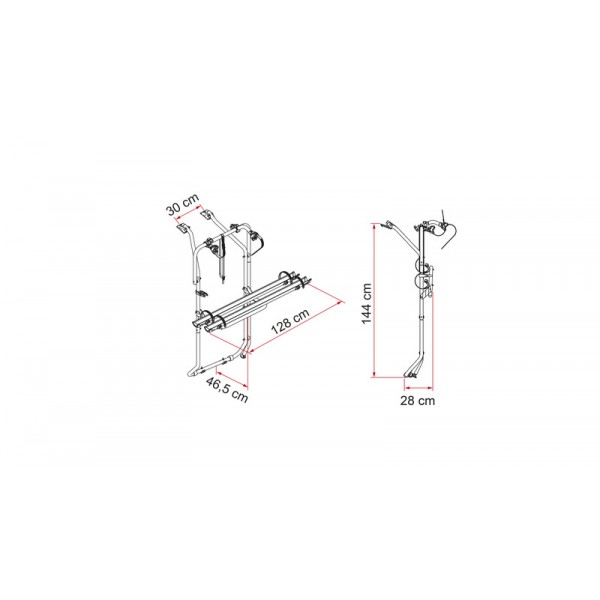 Carry bike VW T5 D / T6 D - silver