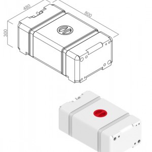Universal tank compliant with drinking water standards – 100 l
