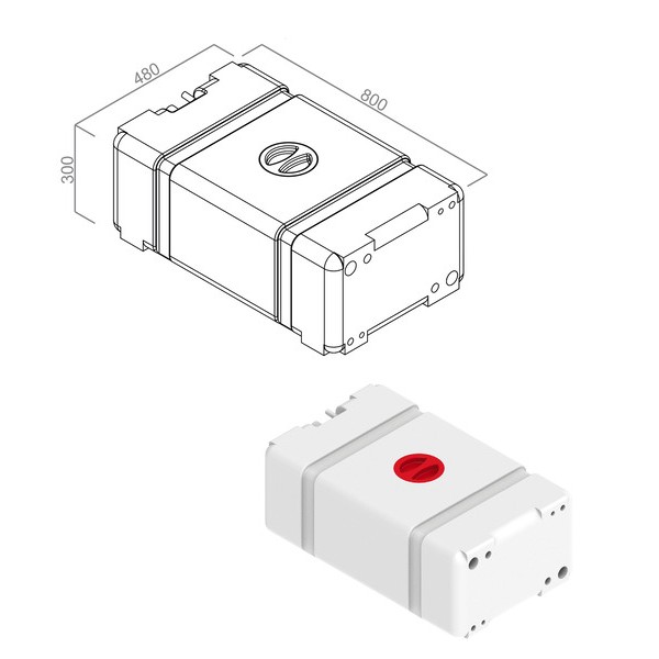 Universal tank compliant with drinking water standards – 100 l