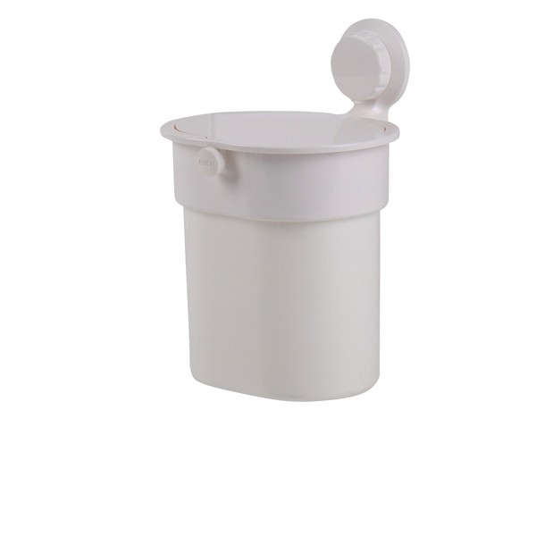 Waste bin with suction cup