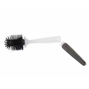 Toilet brush silicone - white / gray