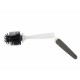 Silicone Toilet Brush with Integrated WC Cleaner Dispenser and Adhesive Holder – White/Grey