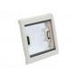 Roof hood with mosquito net 280 x 280 mm - frosted glass - interior frame Beige