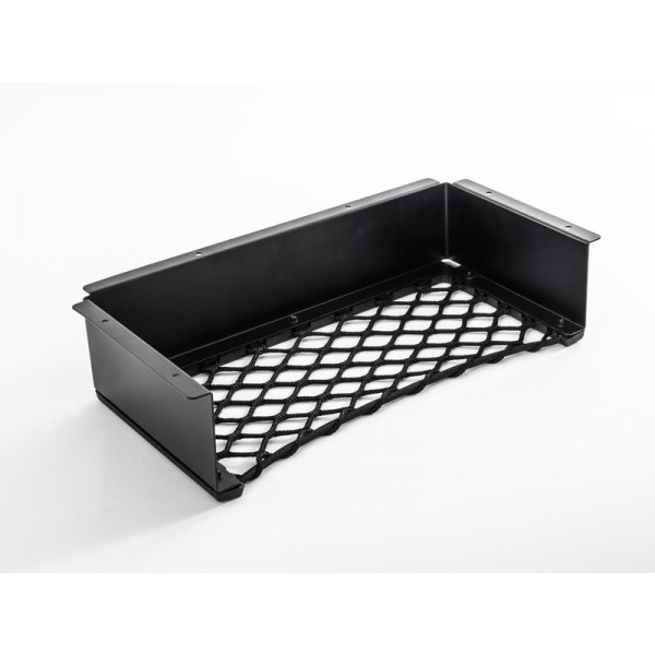 Aluminum frame with storage net L, black