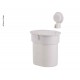 Waste bin with suction cup