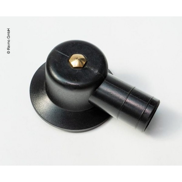 Water drain 39mm angled with plug