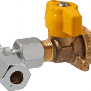 Branch coupling valve short with flange - RVS8 x plug-in coupling