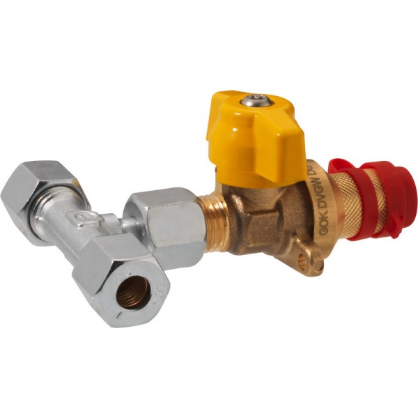 Gas coupling valve with flange - RVS8