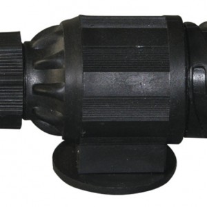 13-pole caravan plug with locking plate