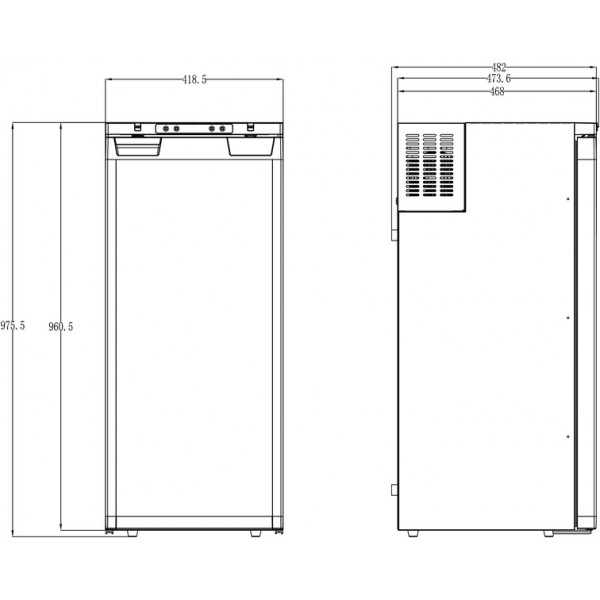 Компресорен хладилник Carbest LR90L – 91.4 л, черен, с фризер