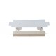 Roof hood with mosquito net 280 x 280 mm - frosted glass - interior frame Beige