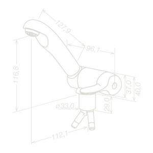 Mixing tap ceramic style - With Uniquick connection