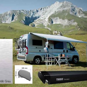 Awning set Omnistor 6300 3,75m, housing anthracite, caps: black