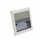 Roof hood with mosquito net 280 x 280 mm - frosted glass - interior frame Beige