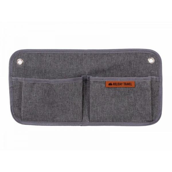 Holiday Travel 2 Organizer – 40 × 20 cm, 2 Pockets, Grey