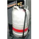 Gas cylinder holder for floor mounting
