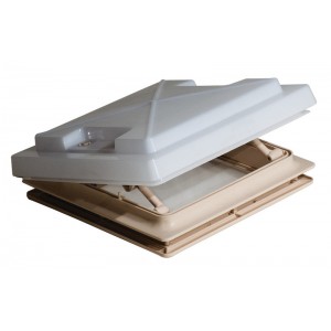 Покривен люк с комарник MPK 280 x 280 mm – матирано стъкло, цвят бежов
