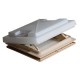 Покривен люк с комарник MPK 280 x 280 mm – матирано стъкло, цвят бежов