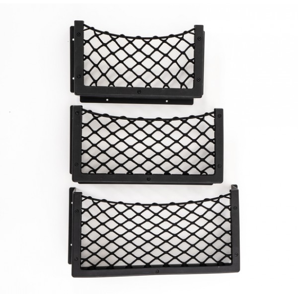 Aluminum frame with storage net L, black