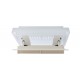 Roof hood with mosquito net 280 x 280 mm - frosted glass - interior frame Beige