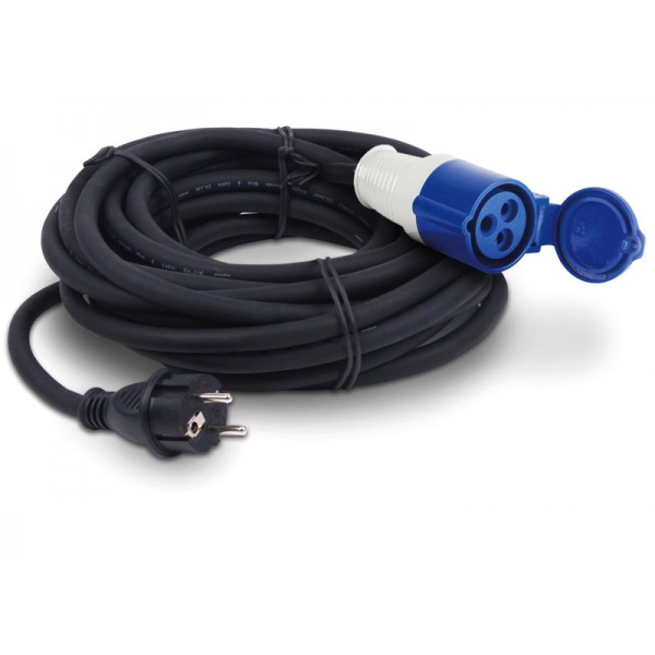 CEE adapter cable Schuko plug/CEE coupling - 25 m
