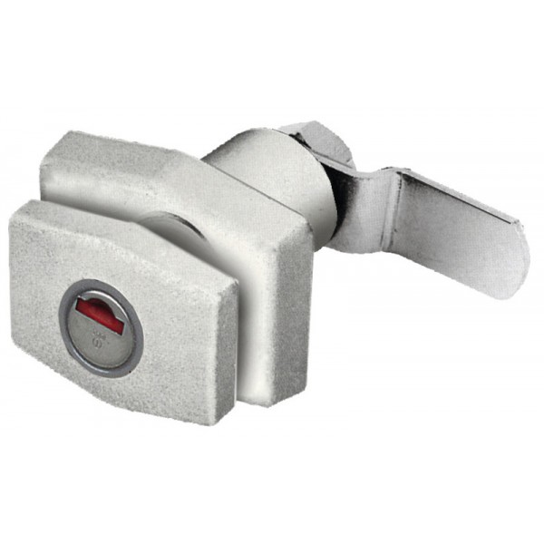 Бутонна ключалка PushLock квадратна – бяла, без цилиндър и ключ