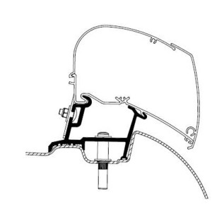 Адаптер за монтаж на тента Thule Omnistor – Mercedes Sprinter & VW Crafter (от 2006)