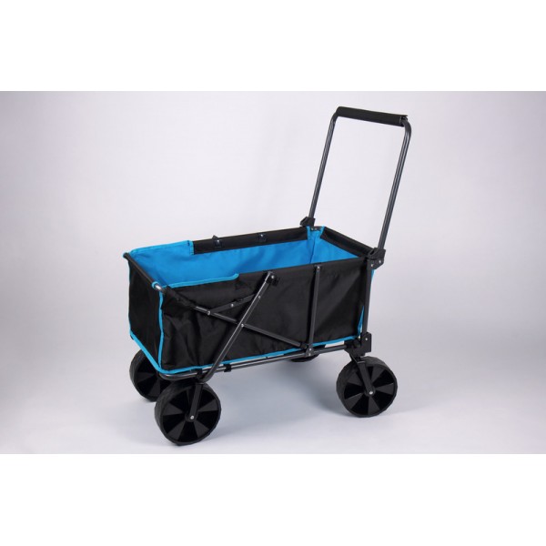 Beach buggy with wide detachable tires and pannier