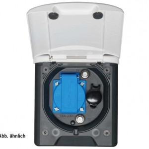 12 V universal awning socket with magnetic lock
