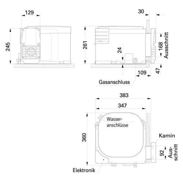 Gas boiler Truma 10 L - Without water set