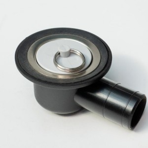 Water drain 39mm angled with plug