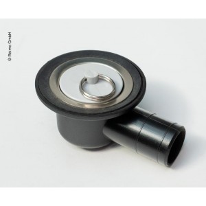 Water drain 39mm angled with plug