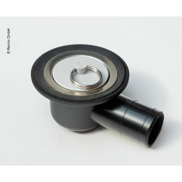 Water drain 39mm angled with plug
