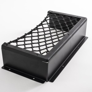 Aluminum frame with storage net L, black