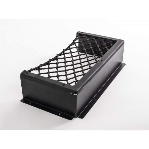 Aluminum frame with storage net L, black