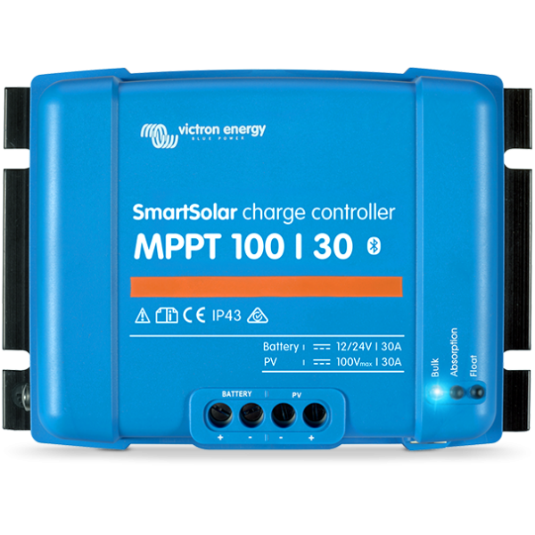 Victron Smart Solar MPPT 100/30 (12/24V-30A) Solar Controller with Bluetooth