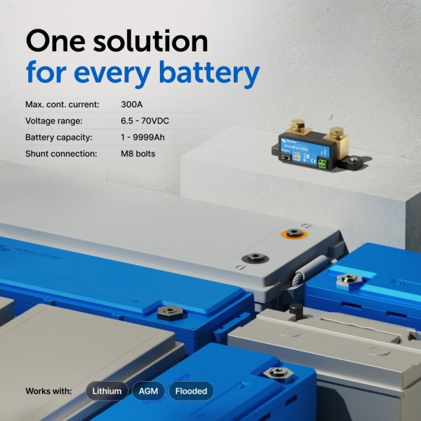 Victron SmartShunt 300A – интелигентен монитор за акумулаторни батерии