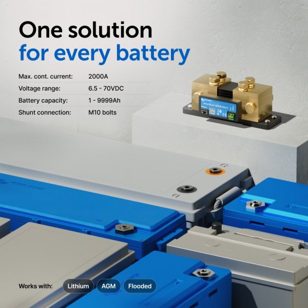 Victron SmartShunt 2000A – интелигентен монитор за батерии