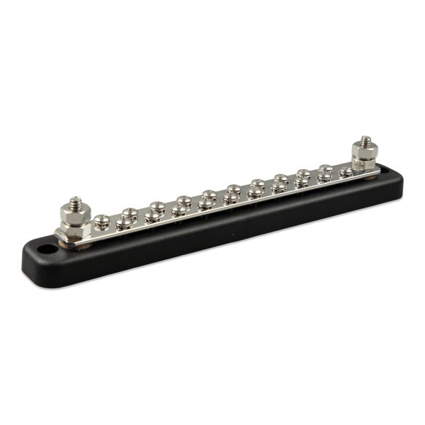 Victron Energy Busbar 150A 2P with 20 Screws + Cover – High-Current DC Busbar