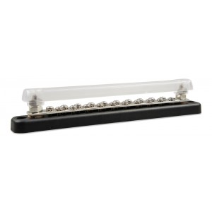 Victron Energy Busbar 150A 2P с 20 винта и капак – високотокова DC шина